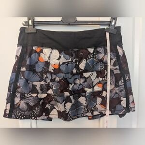 Lululemon Size 8 Butterfly Print Pace Rival Skirt